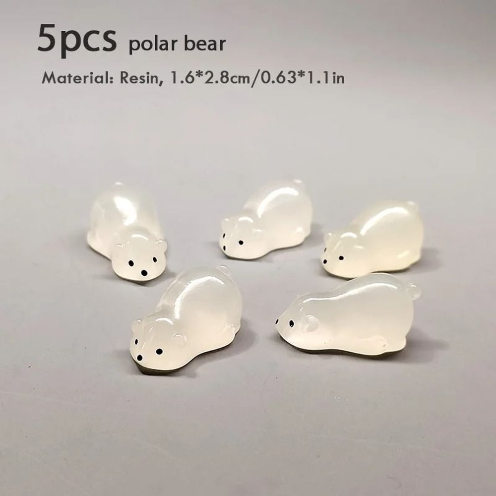 Mini Animal Figurines Set Fairy Garden Dollhouse Aquarium Decor 0