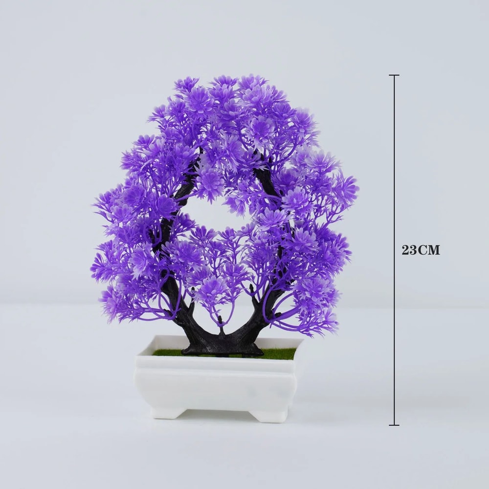 Artificial Bonsai Plant Small Potted Tree Fake Plant Home Decor 16