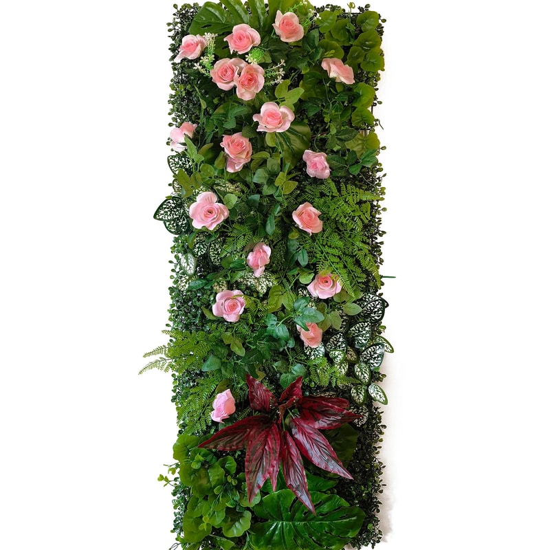 Artificial Grass Wall Panel Faux Greenery Backdrop Decor 1