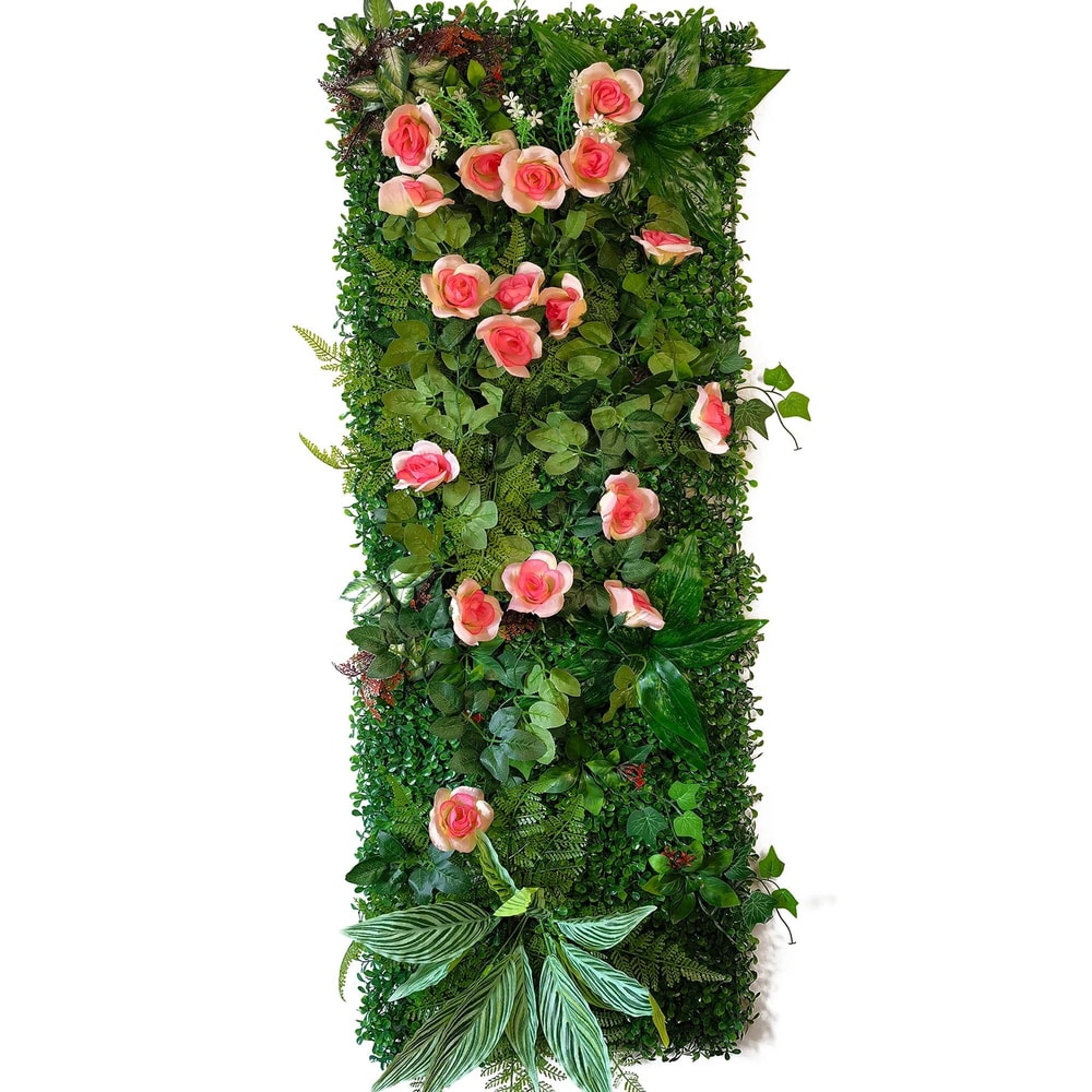 Artificial Grass Wall Panel Faux Greenery Backdrop Decor 3