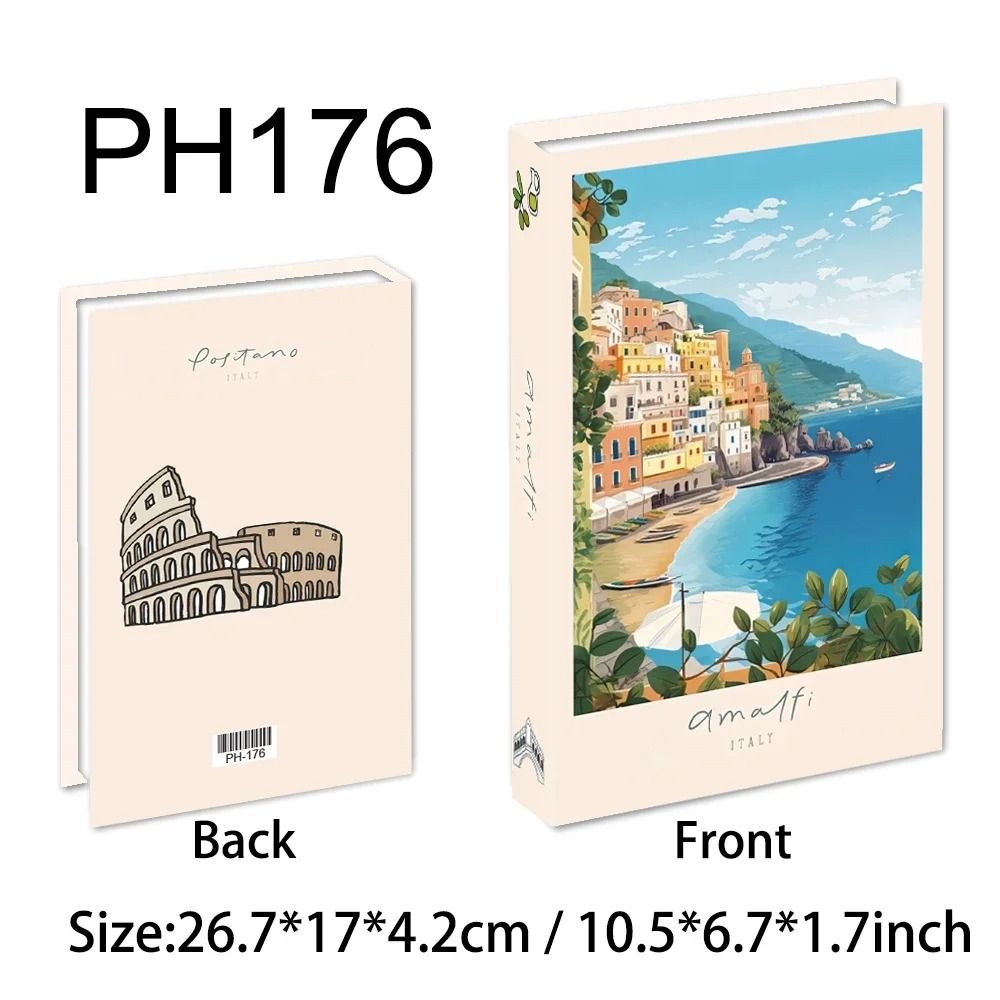 Travel Style Decorative Book Box Fake Book Storage Decor 0