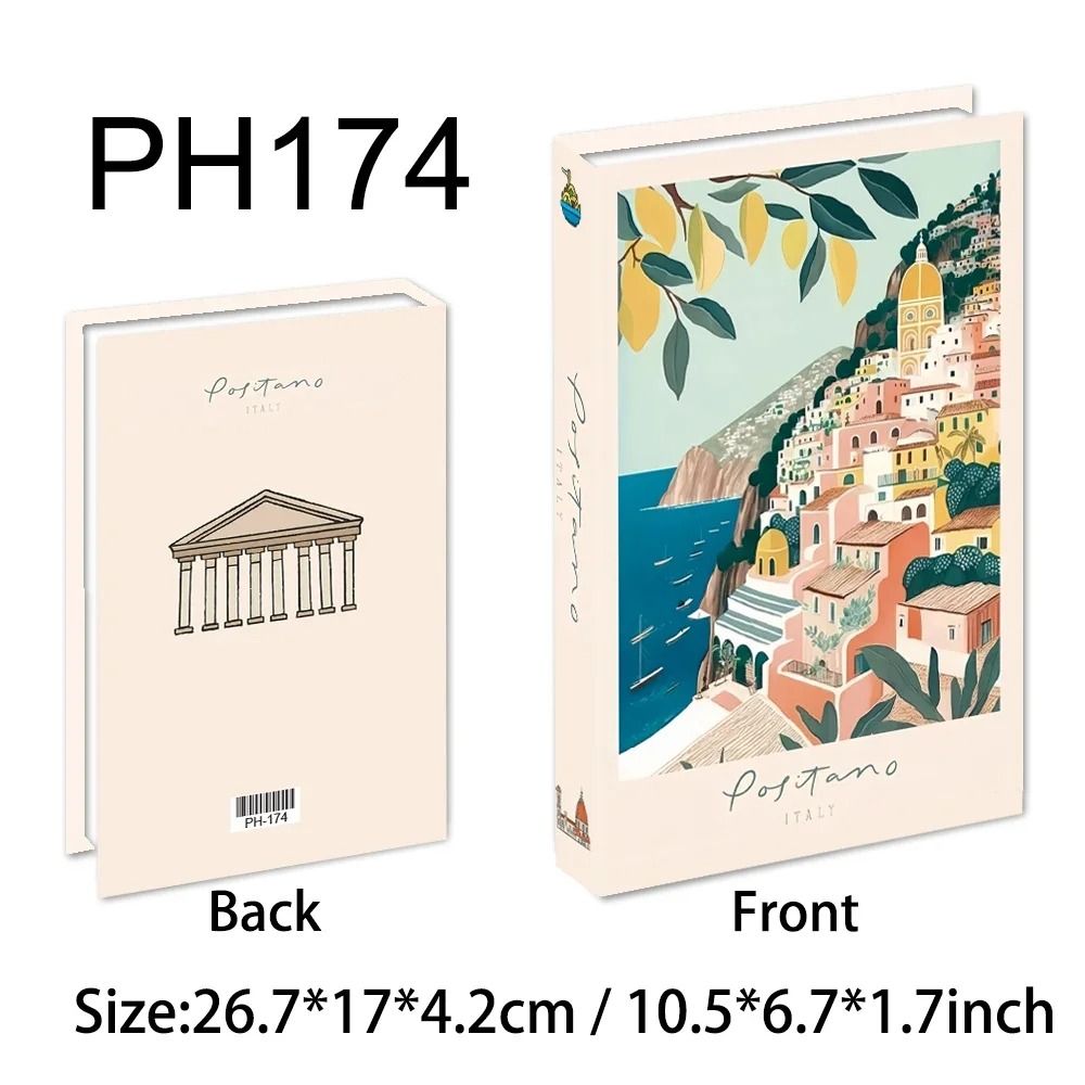 Travel Style Decorative Book Box Fake Book Storage Decor 1