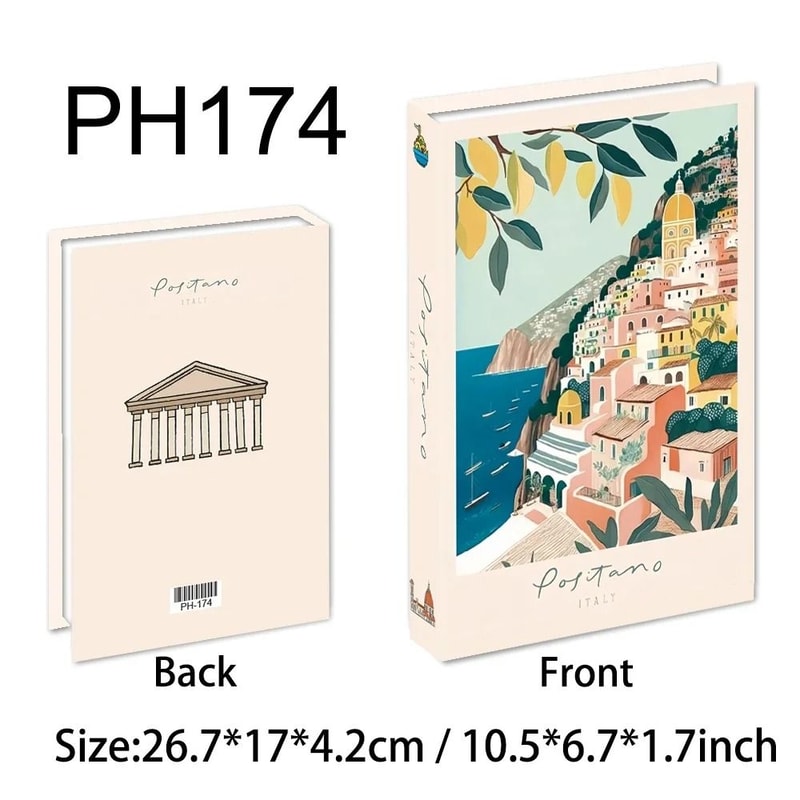 Travel Style Decorative Book Box Fake Book Storage Decor 1