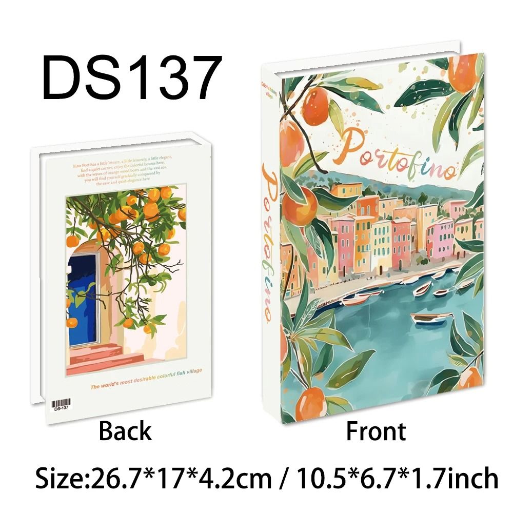 Travel Style Decorative Book Box Fake Book Storage Decor 3