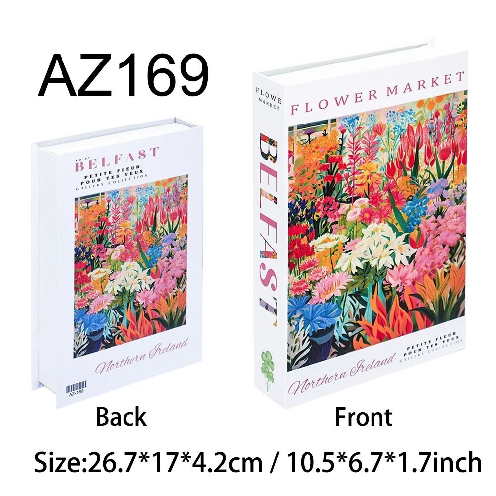 Travel Style Decorative Book Box Fake Book Storage Decor 6