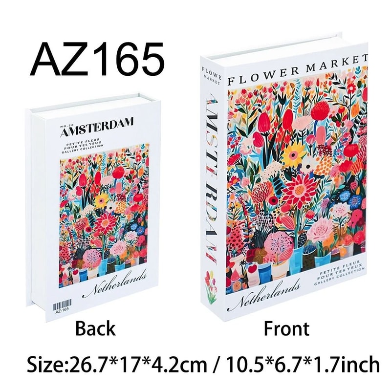 Travel Style Decorative Book Box Fake Book Storage Decor 8