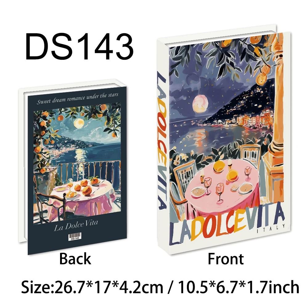 Travel Style Decorative Book Box Fake Book Storage Decor 20