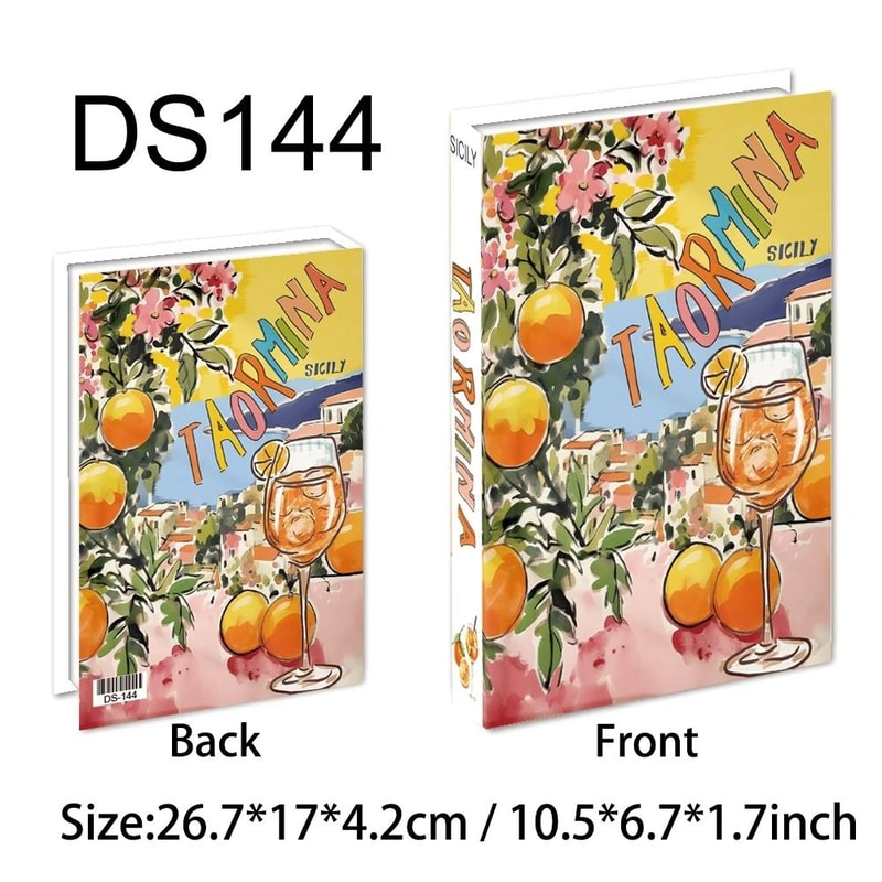 Travel Style Decorative Book Box Fake Book Storage Decor 21