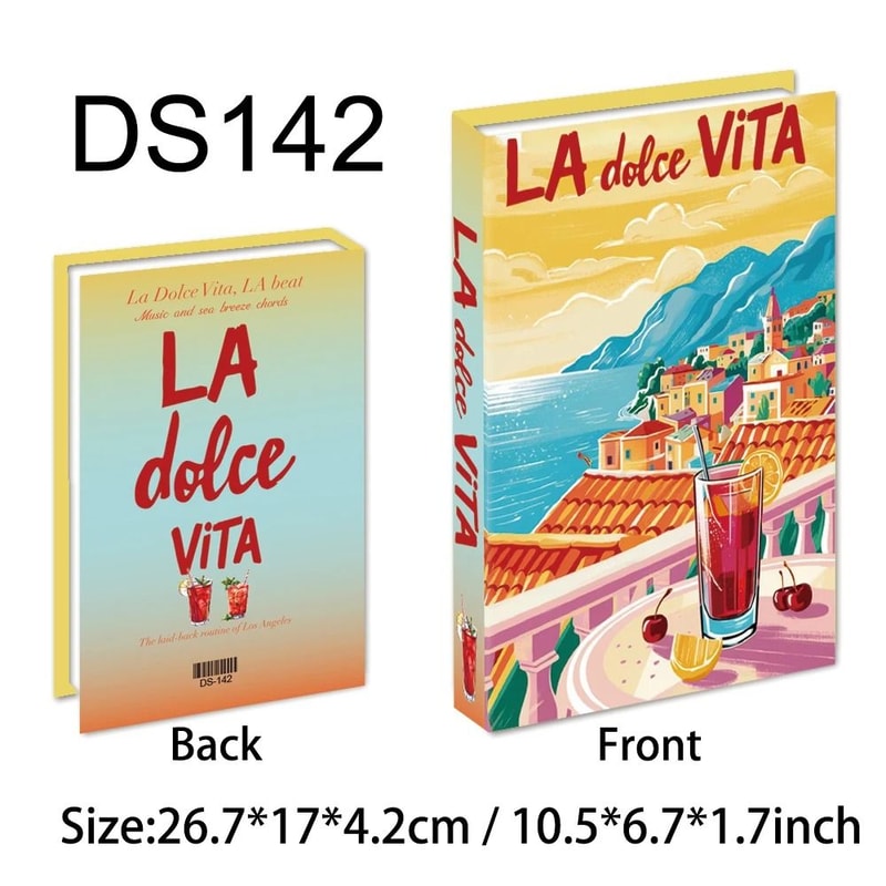 Travel Style Decorative Book Box Fake Book Storage Decor 23