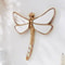 Golden Dragonfly Wall Decor Mirror Finish Resin Art Ornament 4