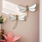 Golden Dragonfly Wall Decor Mirror Finish Resin Art Ornament 6