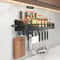 No Drill Metal Kitchen Shelf Large Capacity Wall Storage Rack 4