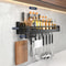 No Drill Metal Kitchen Shelf Large Capacity Wall Storage Rack 4