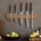 Hezhen Magnetic Knife Holder Acacia Wood Wall Mounted Knife Rack 0