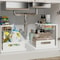 2 Tier Sliding Under Sink Organizer Rustproof Metal Cabinet Storage Rack 6