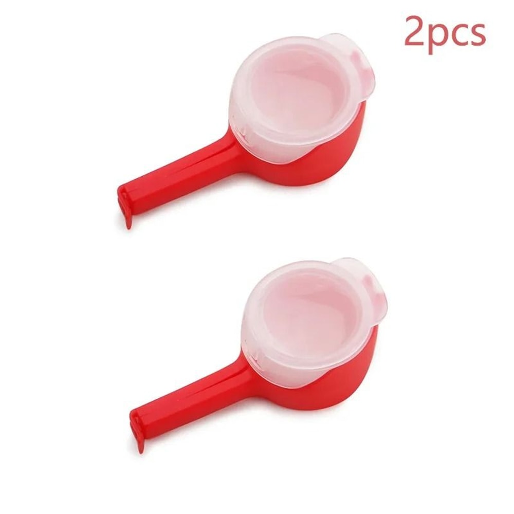 Food Bag Sealing Clip With Pour Spout Airtight Snack Storage Clamp 7
