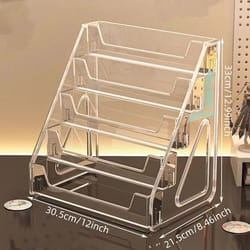 transparent greeting card display rack desktop organizer for cards and gifts