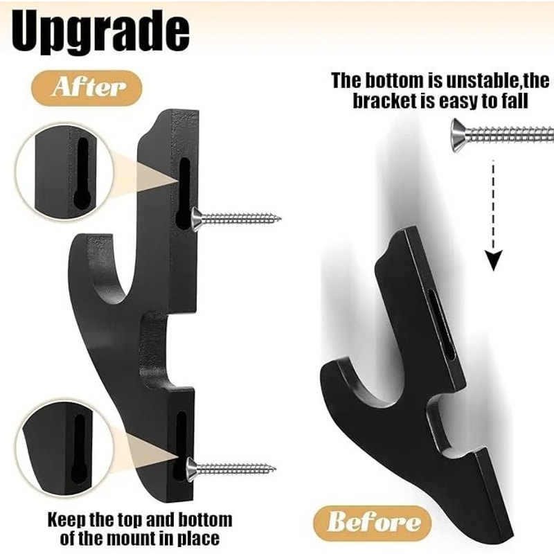 Wooden Wall Mounted Sword Display Rack Samurai Katana Holder Organizer 6