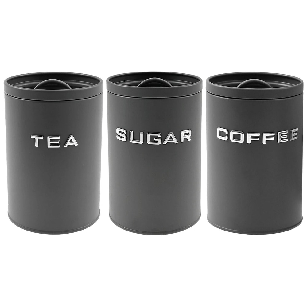 Airtight Coffee Tea Sugar Canisters Set Kitchen Countertop Storage Jars 4