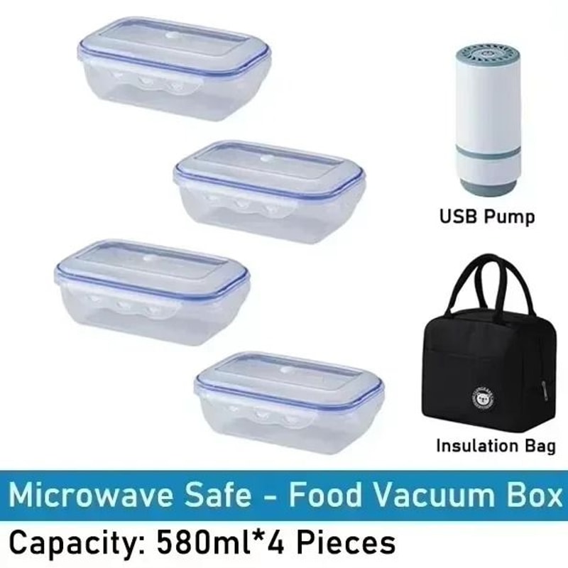 Vacuum Food Storage Container Airtight Fridge Organizer Microwave Safe Box 15