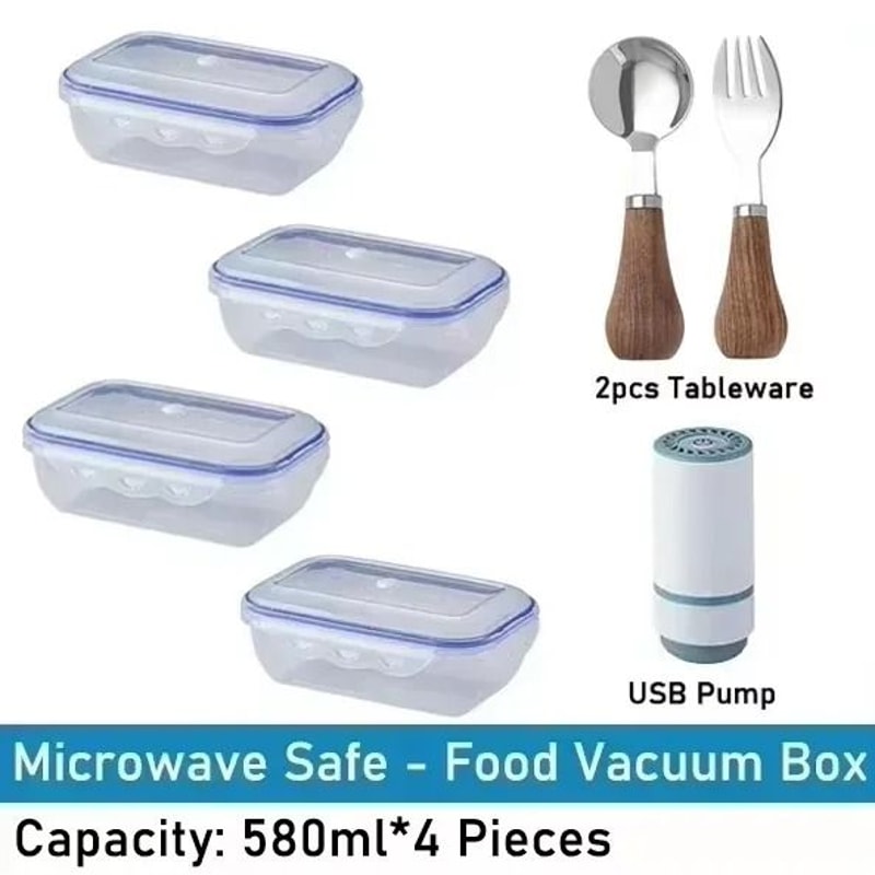 Vacuum Food Storage Container Airtight Fridge Organizer Microwave Safe Box 16