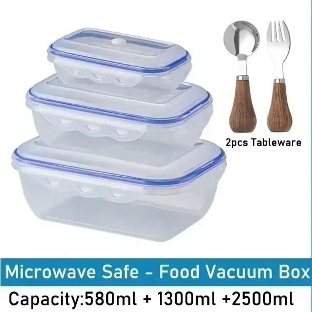 Vacuum Food Storage Container Airtight Fridge Organizer Microwave Safe Box 13
