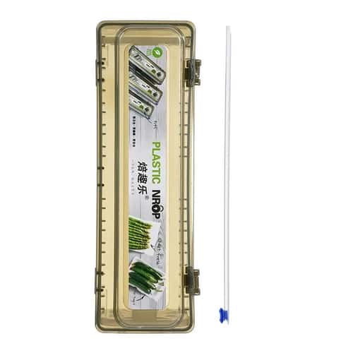 Plastic Wrap Dispenser with Cutter Kitchen Cling Film Organizer