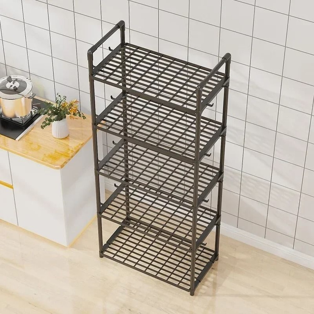 Multilayer Kitchen Storage Shelf Microwave Oven Rack Organizer 5