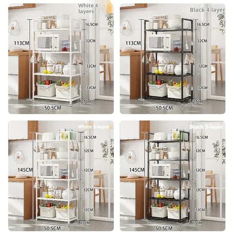 Multilayer Kitchen Storage Shelf Microwave Oven Rack Organizer 0