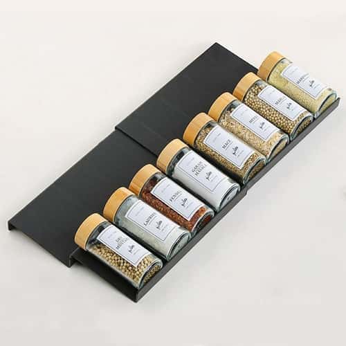 4 Layer Adjustable Spice Drawer Organizer Kitchen Spice Rack