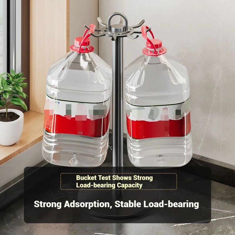 Rotating Kitchen Utensil Holder With Hooks Countertop Organizer Stand 6