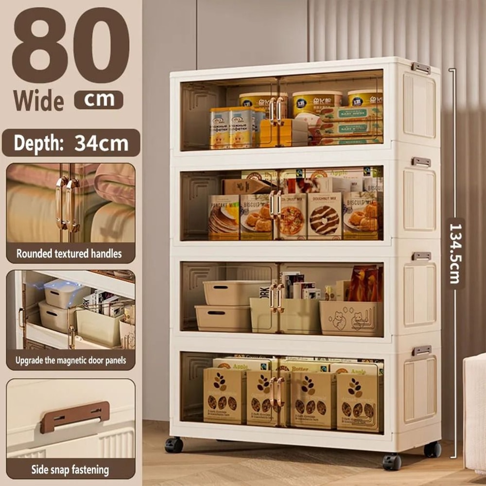 Foldable Storage Cabinet Large Capacity Dustproof Wardrobe Organizer 20