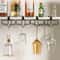 Under Cabinet Wine Glass Holder Hanging Stemware Rack 4