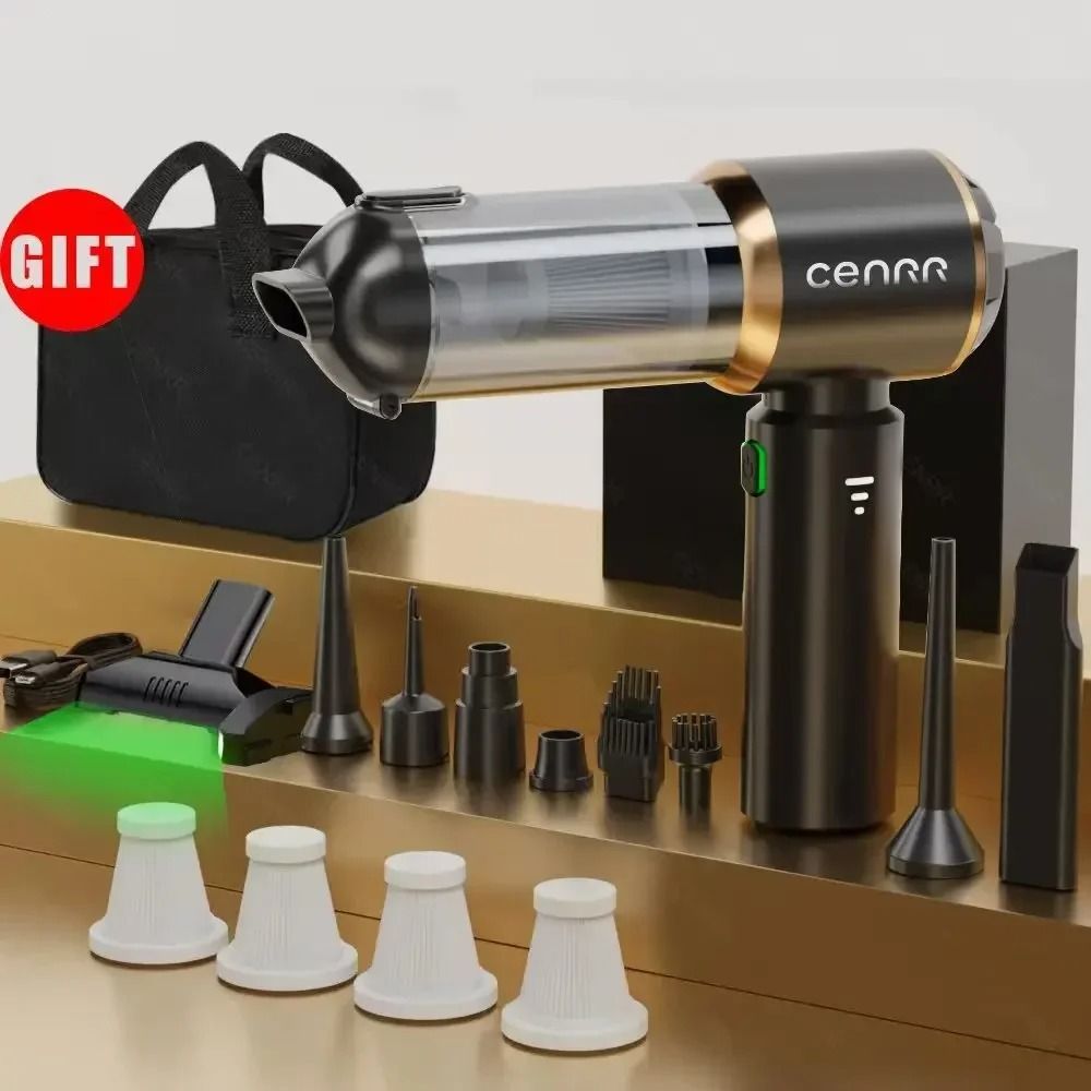 Mini Cordless Car Vacuum Cleaner Powerful Handheld Blower Portable 4