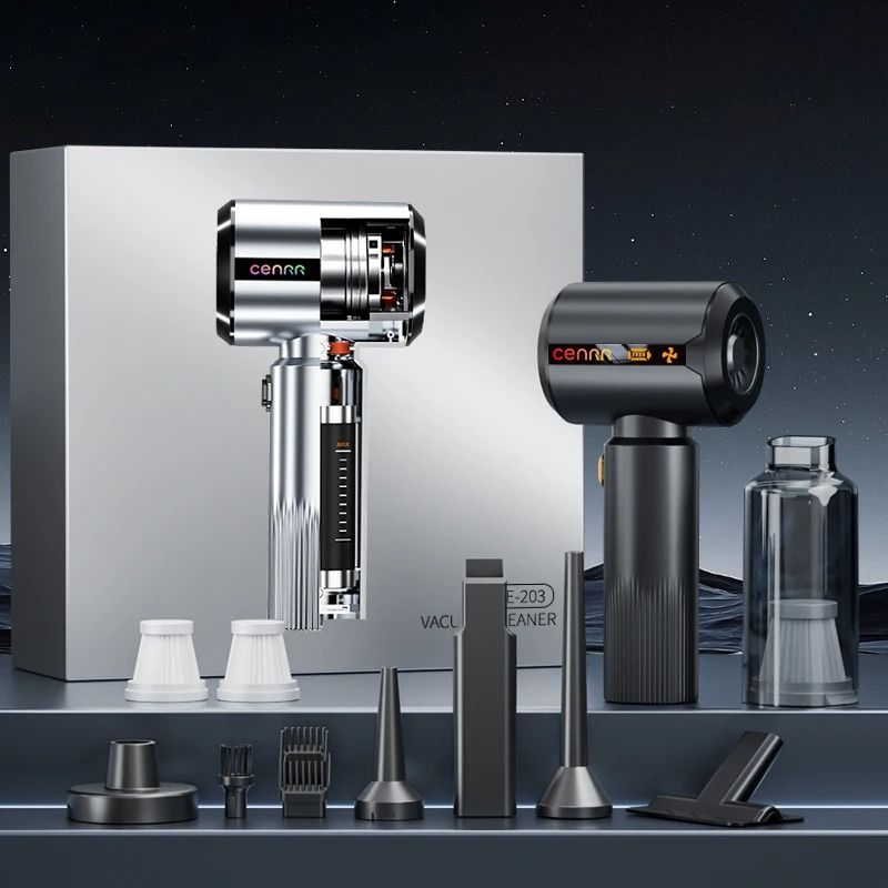 Cordless Car Vacuum Cleaner Strong Suction Handheld Blower With LED 1