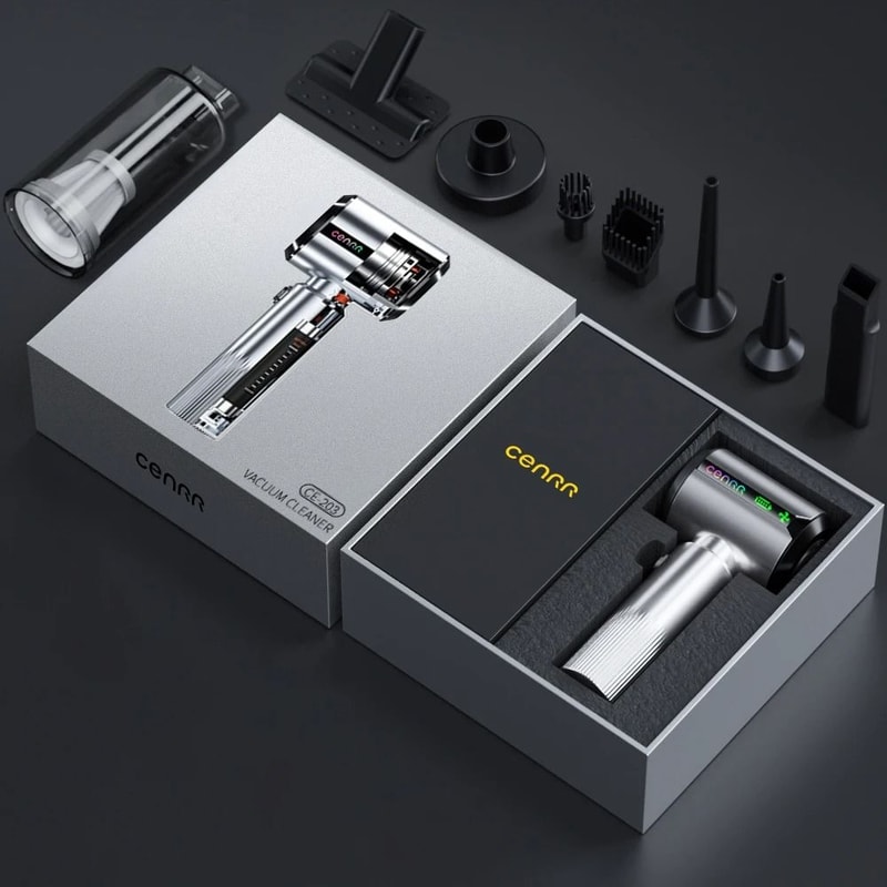 Compact Wireless Car Vacuum Cleaner Turbo Suction Handheld Cleaner 1