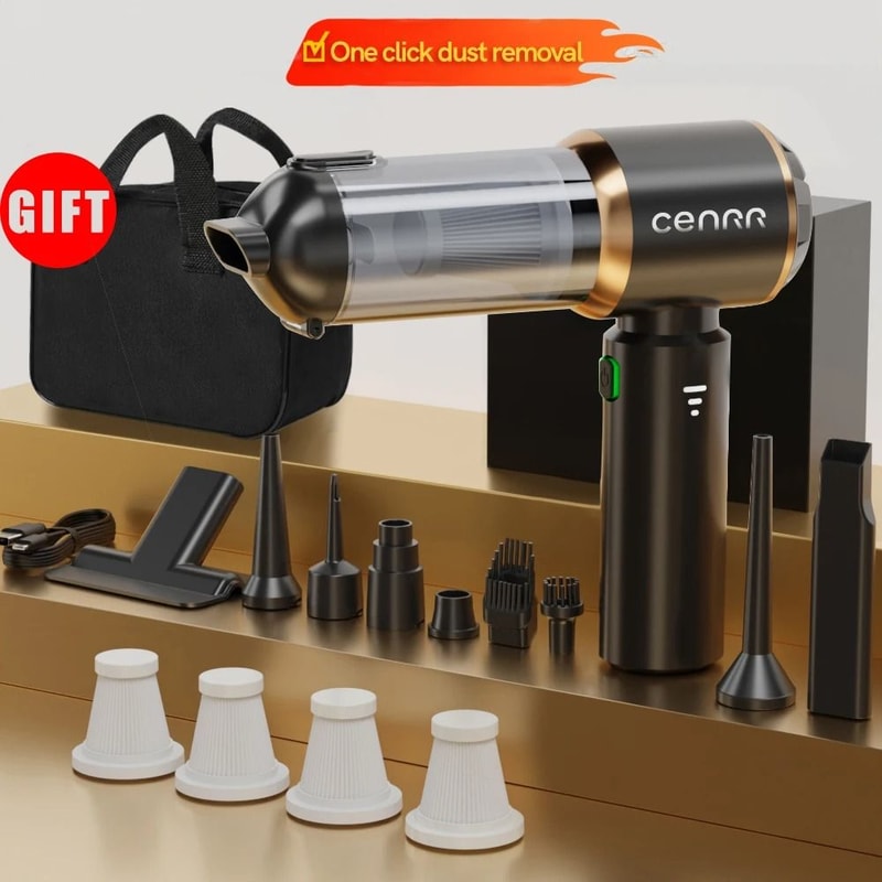 TurboForce Mini Cordless Car Vacuum Blower Portable Cleaner 5