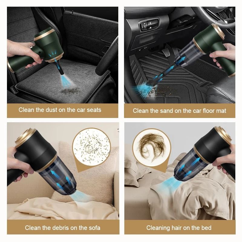 DualForce Car Vacuum Blower Portable 2 In 1 High Power Cleaner 8