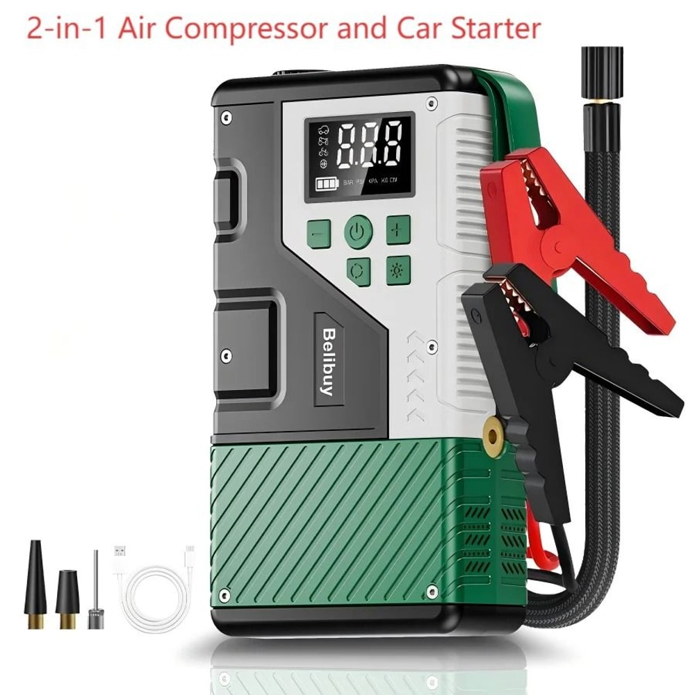 AutoRescue 4 In 1 Car Jump Starter Air Compressor Power Bank 1
