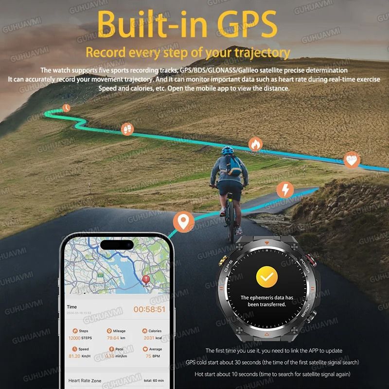 ActivePulse GPS Smart Watch Waterproof Fitness Tracker Bluetooth Call 14