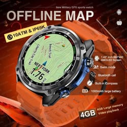 trailcore gps smart watch offline map navigation sports waterproof
