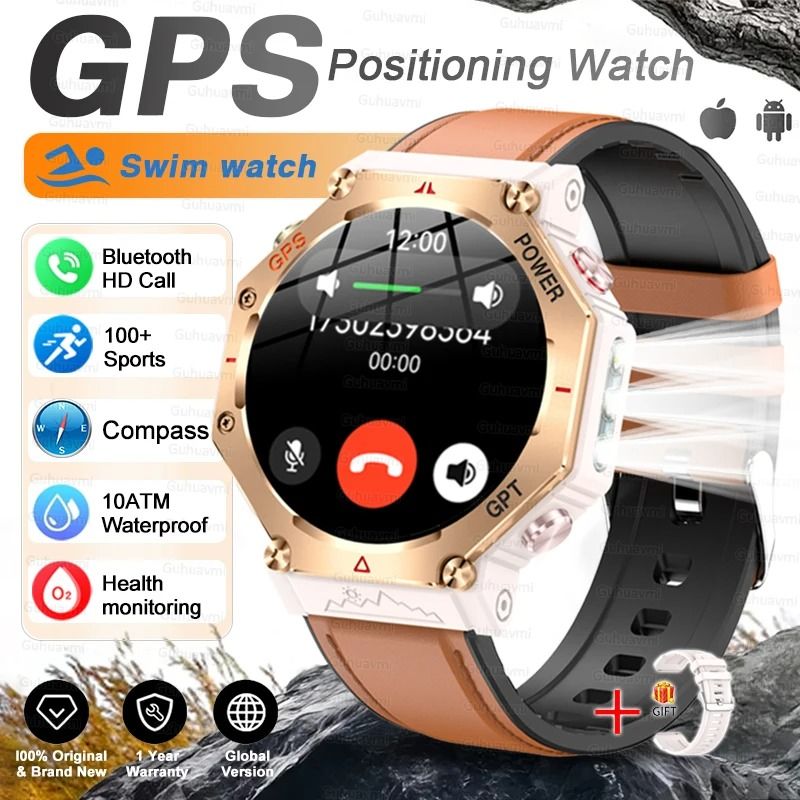 IronPeak Ultra GPS Smart Watch AMOLED Waterproof Military Sports Watch 8