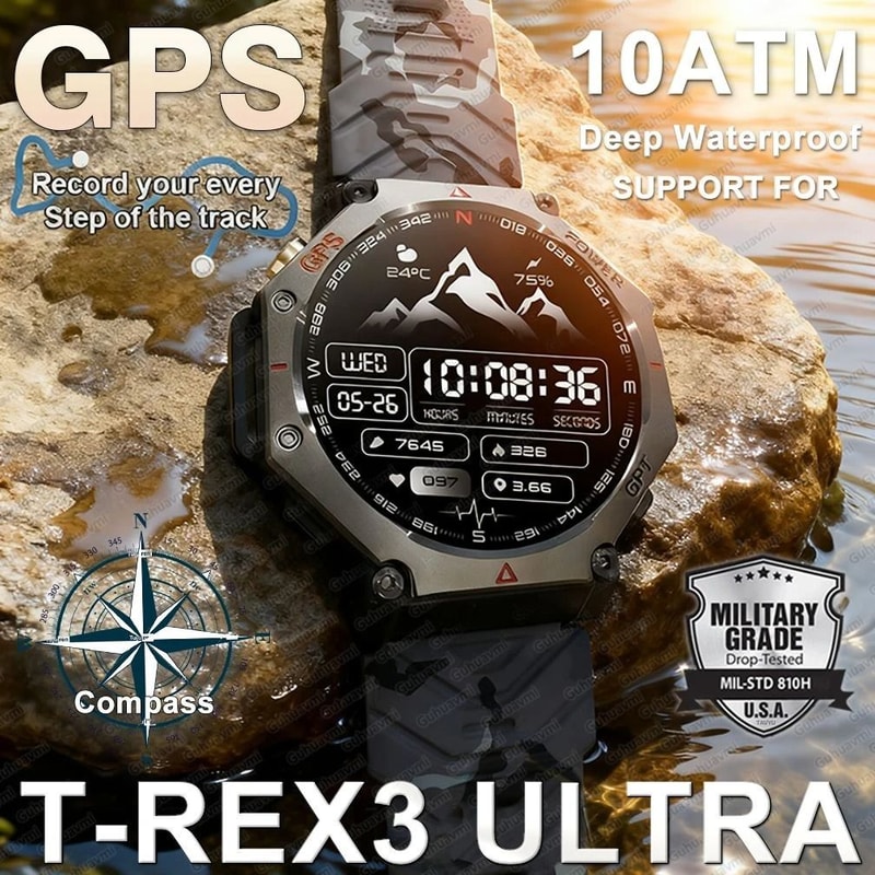 IronPeak Ultra GPS Smart Watch AMOLED Waterproof Military Sports Watch 0