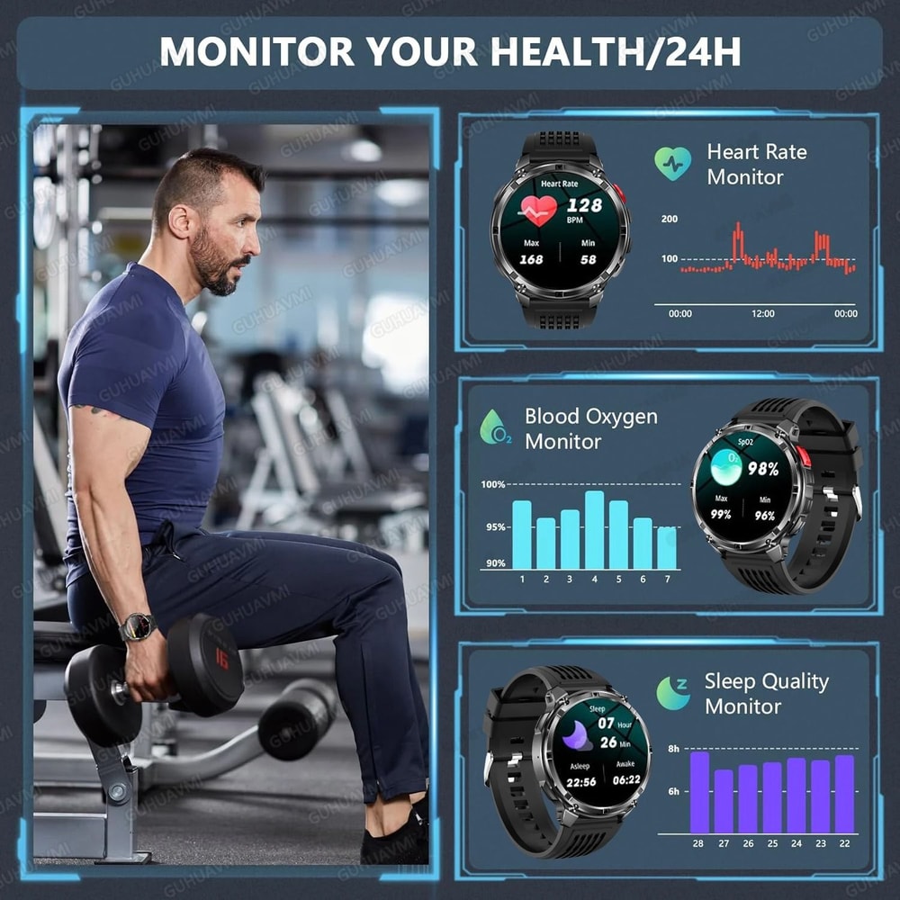 EnduroMax Pro GPS Smart Watch Rugged Waterproof Long Battery Sports Watch 17