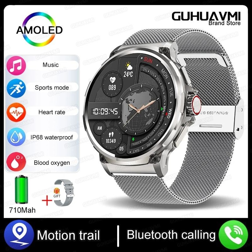 AeroView AMOLED GPS Smart Watch Bluetooth Call Waterproof Fitness Watch 3