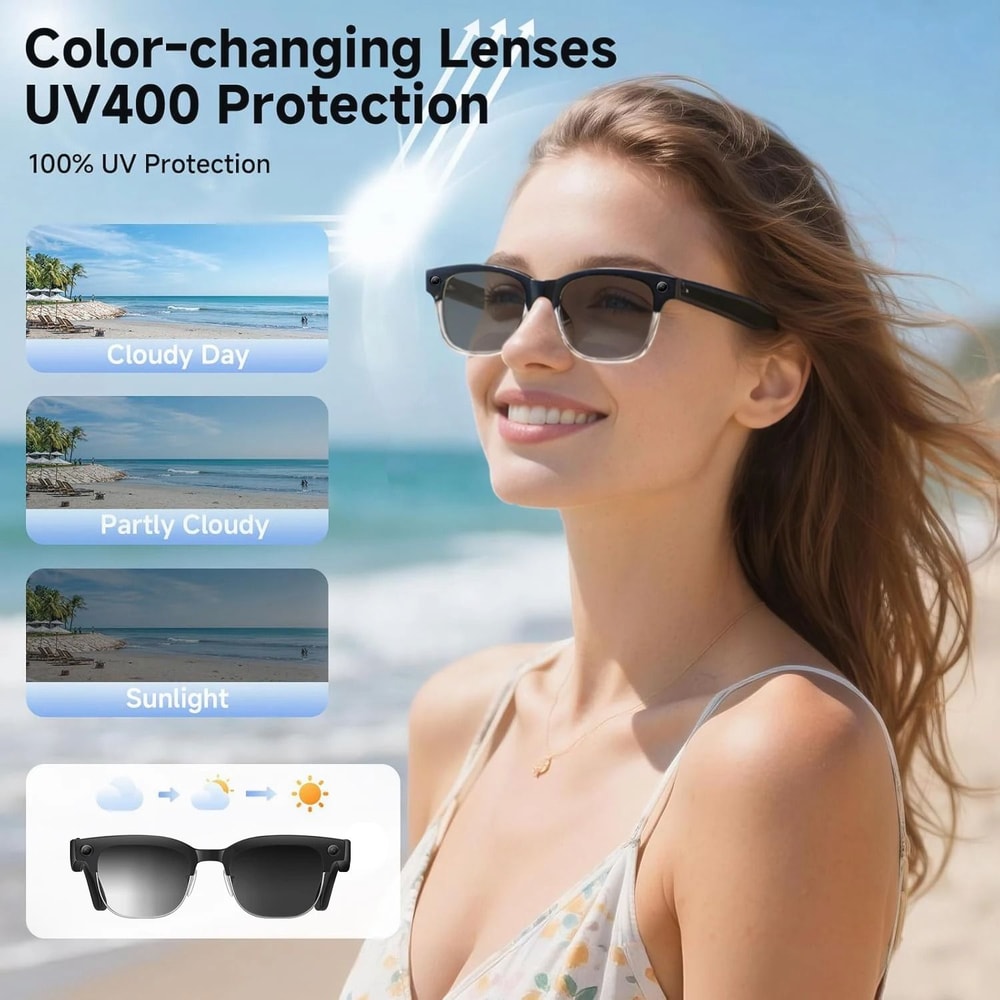 VisionLink AI Smart Glasses Camera Bluetooth Call Translation 6