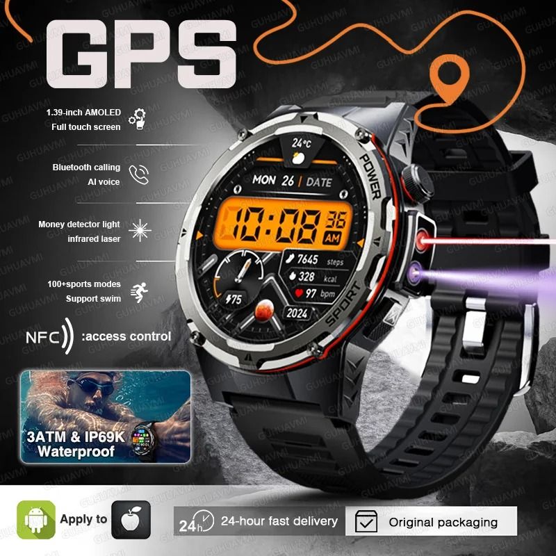 TitanCore GPS Military Smart Watch NFC Bluetooth Call Waterproof Sports Watch 15