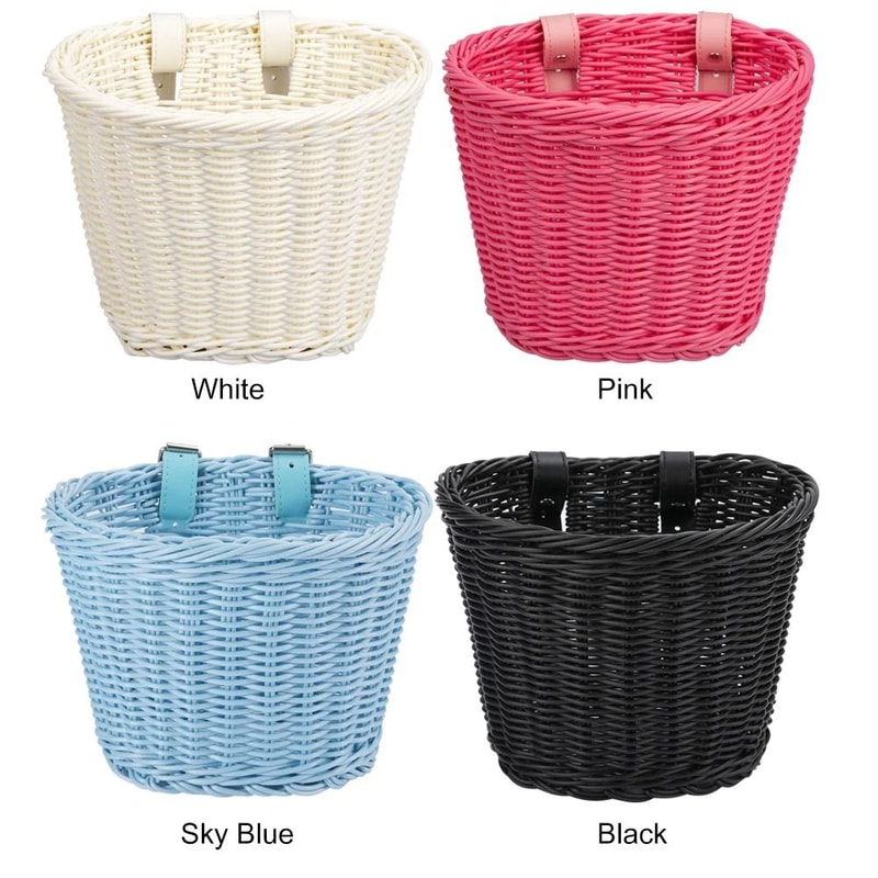 Adjustable Bicycle Front Basket Woven Handlebar Bike Basket For Storage And Daily Use 0