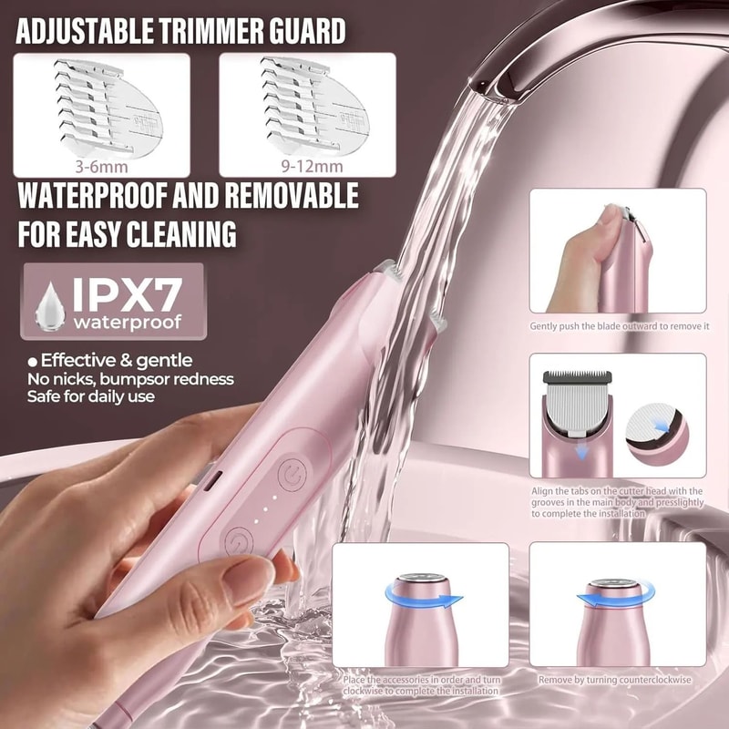 Electric Shaver For Women 2 In 1 Hair Removal Bikini Trimmer 5