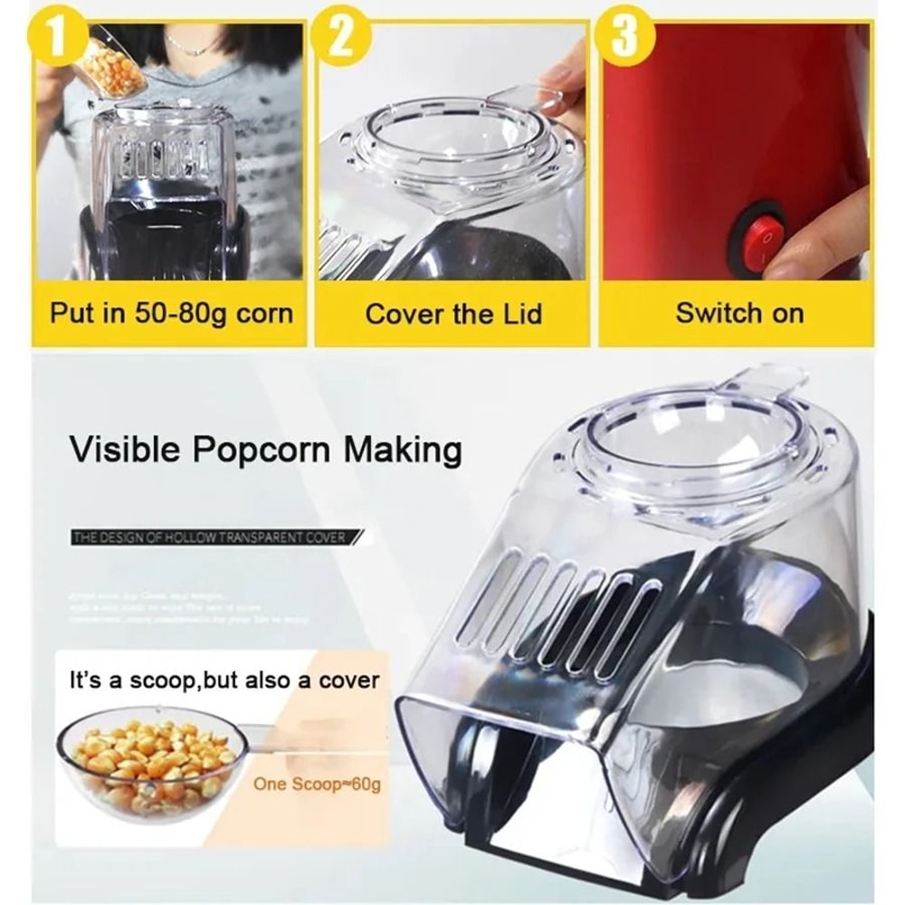 Electric Popcorn Maker Air Popcorn Popper Automatic Home Machine 2